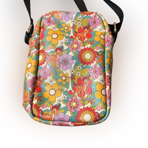 Buckle-Down Disney Bambi Retro Floral Crossbody Bag – 8”x6” - Picture 3 of 7